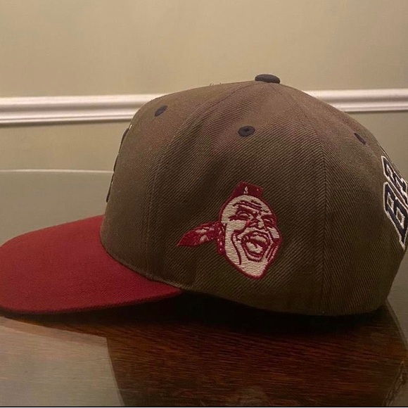 Vintage Atlanta Braves MLB American Needle Blockhead Snapback Cap Hat Wool 90s - Picture 2 of 4